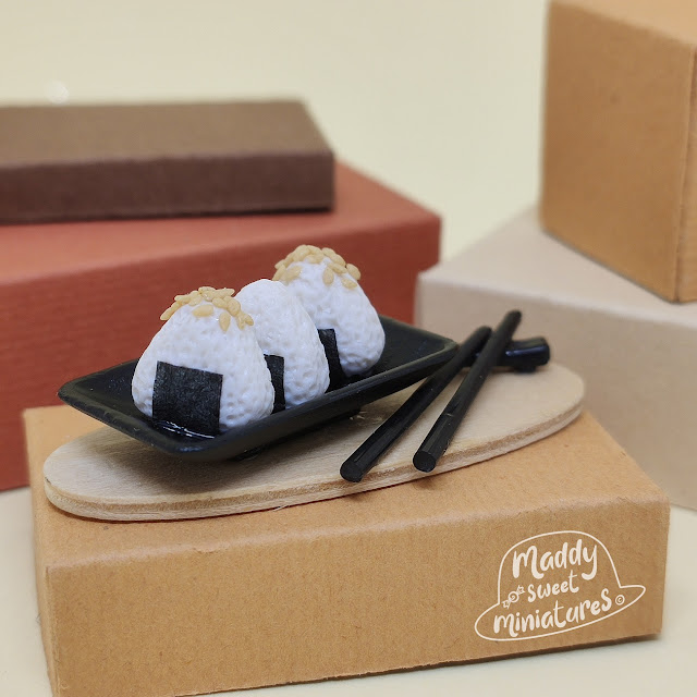 Onigiri in miniatura | Creazioni in Fimo | Idea regalo Japanese style 3