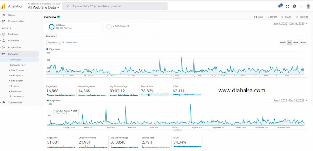 pageview meningkat di 2021