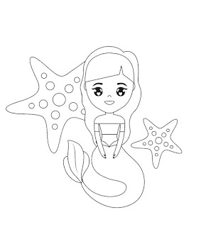 mermaids coloring page