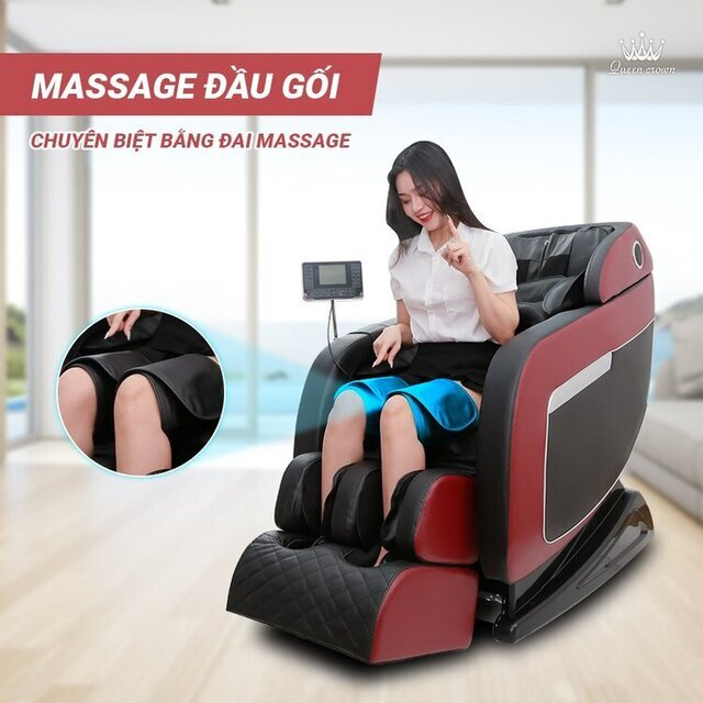Ghế massage Queen Crown Dr. Tokyo 8i có tính năng massage đầu gối