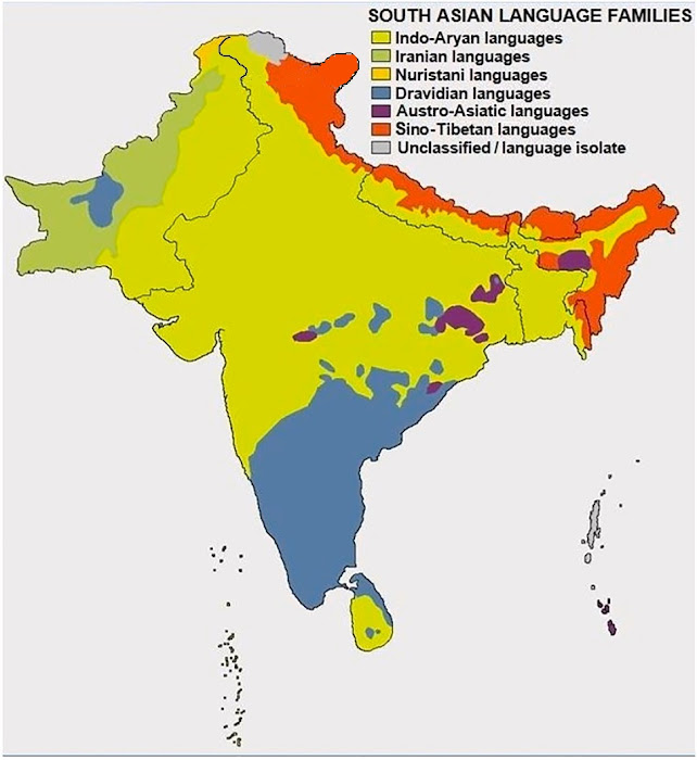 india language family map