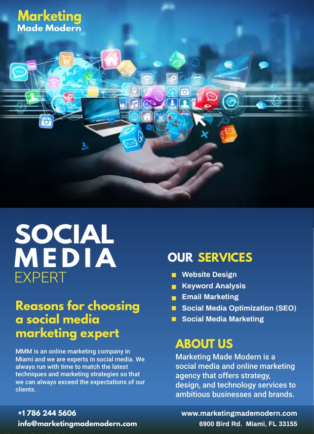 Marketing Made Modern is a social media and online marketing agency that offers strategy, design, and technology services to ambitious businesses and brands.