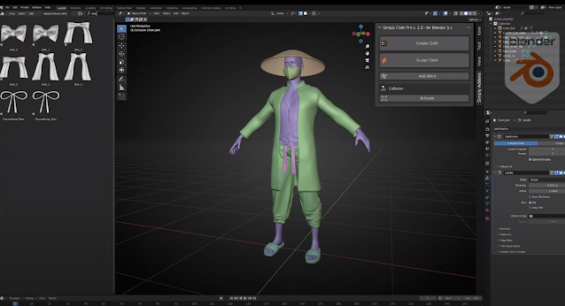 Simply Cloth blender addon