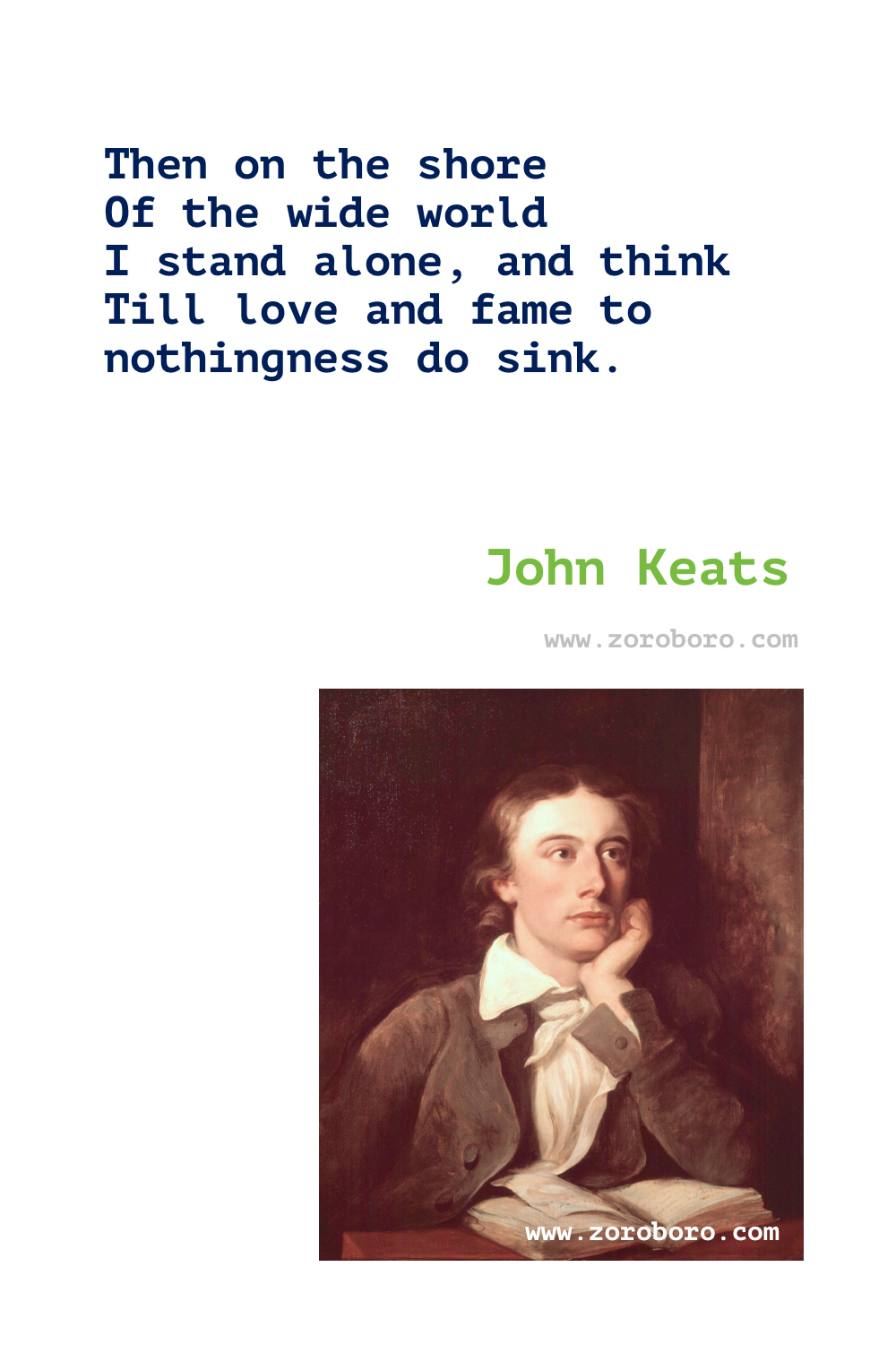 John Keats Quotes. John Keats Poems. John Keats Poetry. John Keats Writing Books Quotes. Poems of John Keats on Love, Beauty & Death