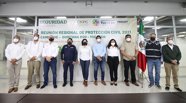 Celebran en Mérida Reunión Regional de Protección Civil 2021