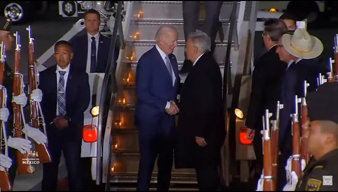 Llega Joe Biden al Aeropuerto Felipe Ángeles