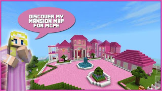 Map Pink Princess House for MCPE (MOD,FREE PURCHASE)