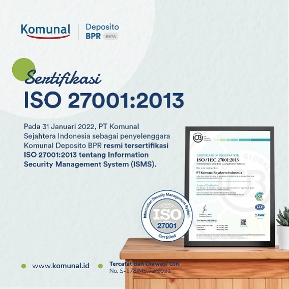 Standar ISO 27001:2013 Deposito BPR Aman