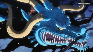 ワンピースアニメ 1004話 ワノ国編 | ONE PIECE 四皇 カイドウ ウオウオの実 モデル 青龍 Kaido Uo Uo no Mi