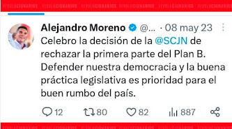 Aplaude PRI decisión de la SCJN de rechazar la primera parte del Plan B de la reforma electoral.