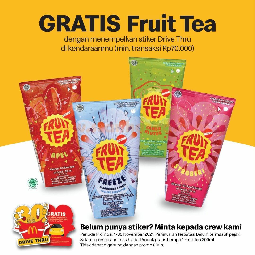 Promo McDonalds GRATIS Fruit Tea