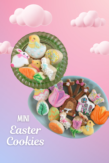 Easter,Delightful Mini Easter Decorated Cookies: Bite-Sized Cuteness,Easter bitesize cookies,cookie decorating blogs,religious Easter cookies,Easter mini cookies,Easter cookies,cross cookies,