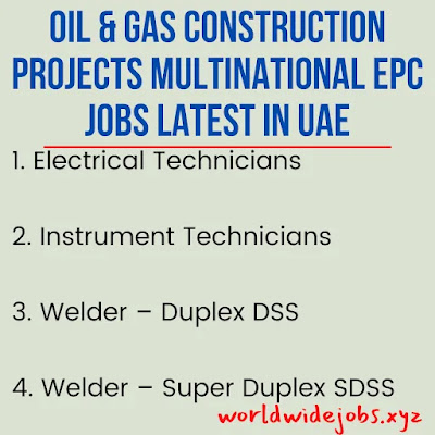 Oil & Gas Construction Projects Multinational EPC Jobs Latest in UAE