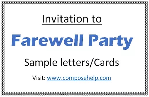 College school university farewell party invitation for students and teachers