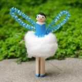 clothespin and cottonball fairy