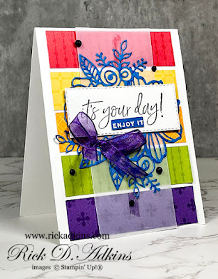 Have a look at my rainbow scrappy card using the Brights Designer Series Paper and the Happiest of Birthdays Stamp Set.  Find out more on my blog!