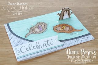 handmade otter themed card made with Awesome Otters stamp set, Create with Friends stamp set, and Heart and Home paper, and Stampin Blends alcohol markers. Card by Di Barnes - colourmehappydi - Independent Demonstrator in Sydney Australia - 2022 Saleabreation - 2021-22 annual catalogue - 2022 Jan to June Mini Catalogue