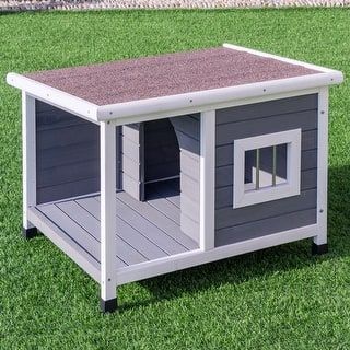 Gymax Wooden Dog House
