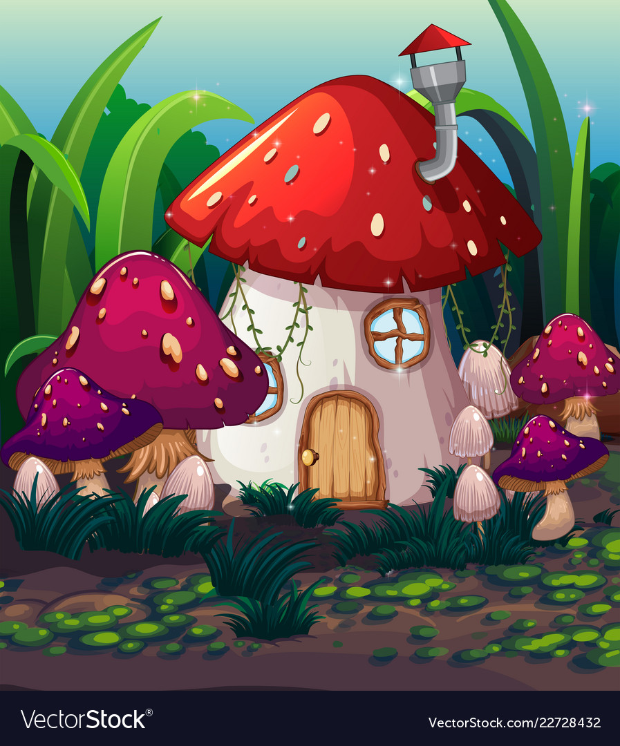 Mushroom House Wallpaper