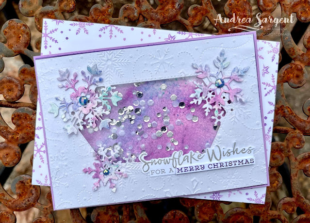 Share Christmas joy, having explored the soft pastel colouring of snowflakes, by Andrea Sargent, Australia.