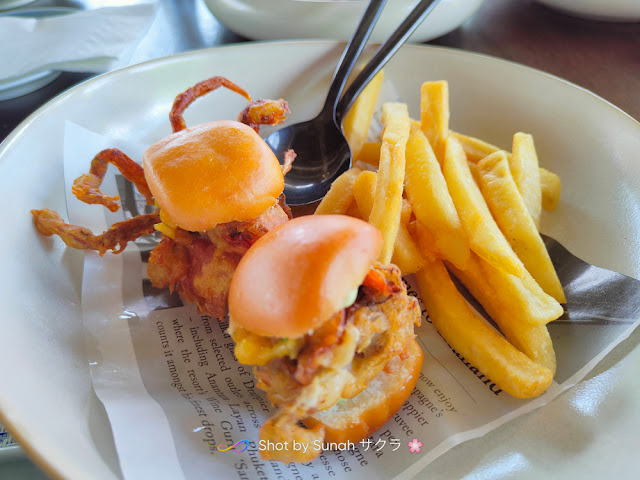 Soft Shell Crab Mantou @ Sea.Salt.Fire, Anantara Desaru Coast Resort & Villas