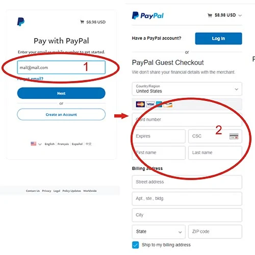 hown - store paypal payment