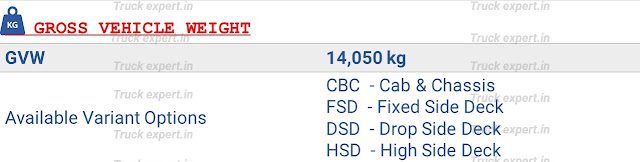 Ashok Leyland Ecomet Star 1415 HE Day Cabin  Gvw is 14050kg