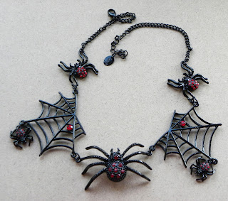 Red spider necklace by Claire's