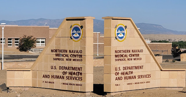 Entrance to Northern Navajo Medical Center (NNMC). [Photo credit: Courtesy of CDR Witzard Seide, U.S. Public Health Service, USU]