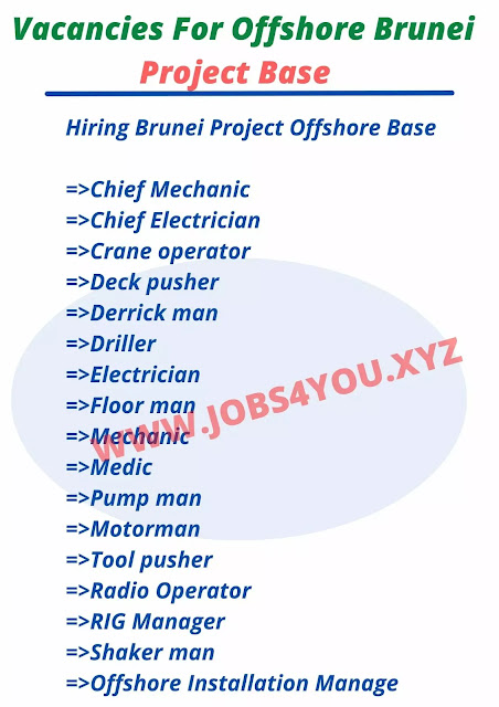 Vacancies For Offshore Brunei Project Base