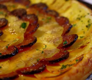 tarte fine au chorizo et pommes de terre
