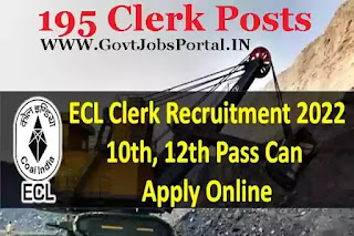 ECL Clerk Recruitment 2022