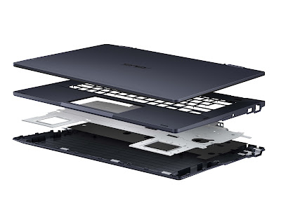 Desain konstruksi laptop Laptop ASUS ExpertBook B3 Flip (B3402) yang kokoh