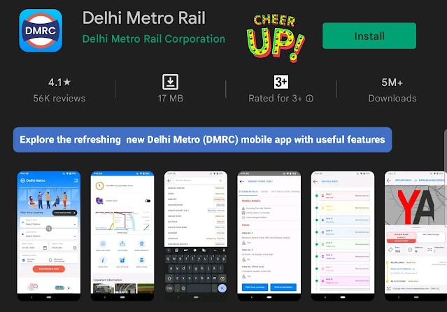 Explore the refreshing new Delhi Metro (DMRC) mobile app with useful features