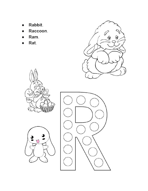 Letters coloring page