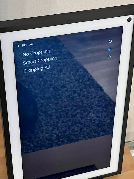 Echo Show 15のフォトのクロッピング設定