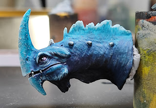 Blue dragon with glitter