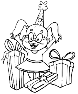 birthday gifts coloring pages