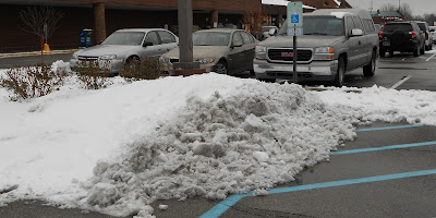accessible space blocked by snow plowing