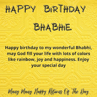 Happy Birthday Wishes for Bhabhi  quotes