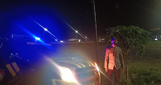 Upaya Polsek Alla Cegah Tindak Kejahatan Malam Hari Dengan Rutin Melaksanakan Giat Blue Light