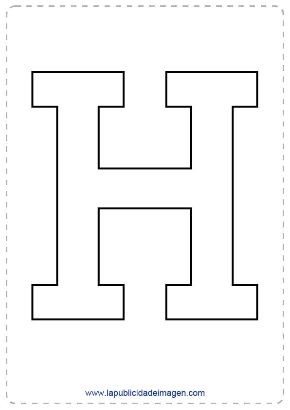 molde de letras h