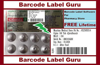 Free Barcode Label Printing Softare for Pharmacy Store in Medicine with Batch Expiry and Dose Guide