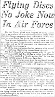 Flying Discs No Joke Now in Air Force - The Ottawa Journal 4-16-1952