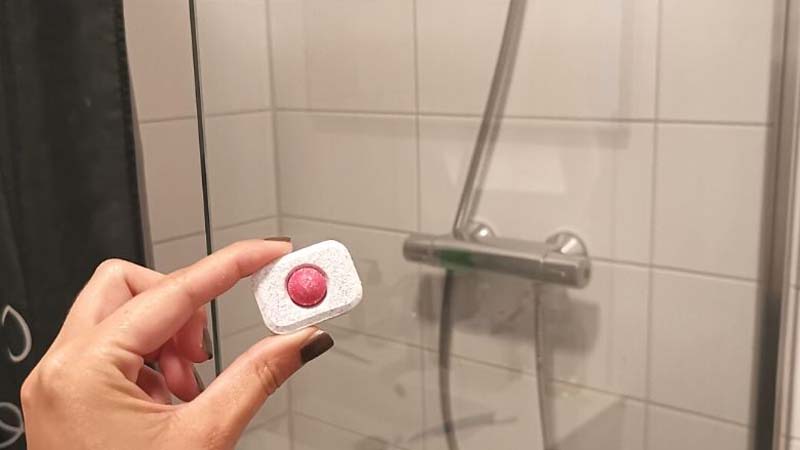 How To Use a Dishwasher Tablet To Clean The Shower