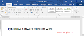 Pentingnya Software Microsoft Word