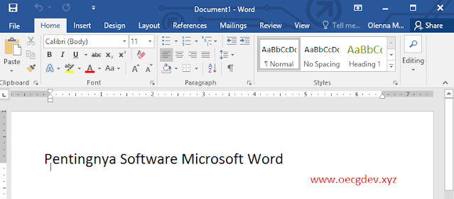 Pentingnya Software Microsoft Word
