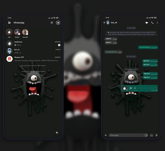 Dark Face v1 Theme For YOWhatsApp & Delta WhatsApp By amakzone