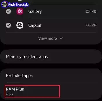 افتح RAM Plus