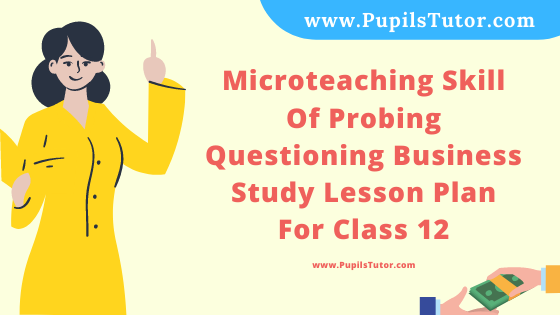 Free Download PDF Of Microteaching Skill Of Probing Questioning Business Study Lesson Plan For Class 12 On Advertisements And Its Importance Topic For B.Ed 1st 2nd Year/Sem, DELED, BTC, M.Ed In English. - www.pupilstutor.com